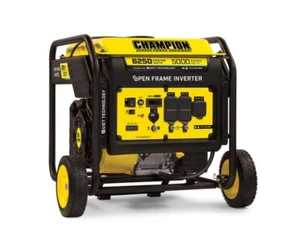 Champion Power Equipment 6250-Watt Open Frame Gasoline Inverter with Quiet Techn - Picture 1 of 4