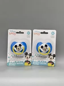 2er Set Disney Sammlerstück Baby Mickey Mouse blau BPA frei Binky 0+ Monate NEU - Bild 1 von 17