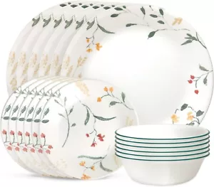Corelle Wildflower Garden 18 piece Delicate Pattern Dinnerware Set Service for 6 - Picture 1 of 2