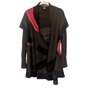 Pepa Pombo Cardigan Sweater Womens One Size Open Front Handmade Draped Long - Picture 1 of 9