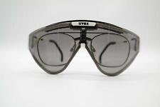 Vintage UVEX Take Off Bianco Nero Ovale Occhiali da Sole Occhiali N.