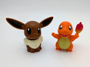 Figura de colección 1997 TOMY Pokemon Talking Light Up 4" Charmander & Eevee Nintendo - Imagen 1 de 16