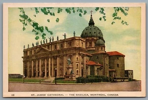 Postcard Montreal Quebec c1930s St. James’ Cathedral The Basilica - Imagen 1 de 2
