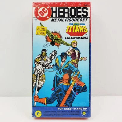 DC Comics Heroes Metal Figure Set Vintage 1985 New Teen Titans Sealed - Image 1 of 4