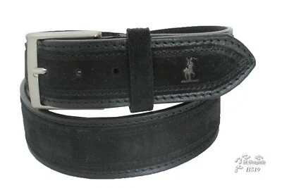 Cintura uomo donna camoscio cm 4 Club Polo regolabile accorciabile made in italy - Imagen 1 de 4