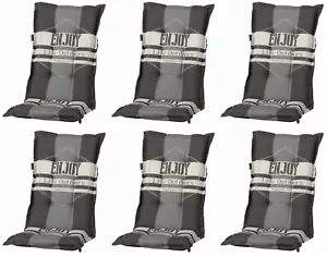 Hochlehner Auflagen Polster 6ER SET Gartenmöbel Kissen 8 cm Gartenstuhl F331 - Bild 1 von 8
