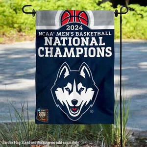 UCONN Basketball National Champions 2024 Garden Banner - Picture 1 of 4