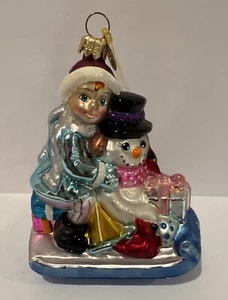 Christopher Radko Fritz and Frosty Christmas Ornament 5” Tall x 4” Wide Poland - Picture 1 of 7