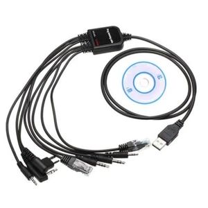 8in1 USB Programmierkabel für Kenwood Baofeng Motorola Yaesu Icom Walkie Talkie - Bild 1 von 16