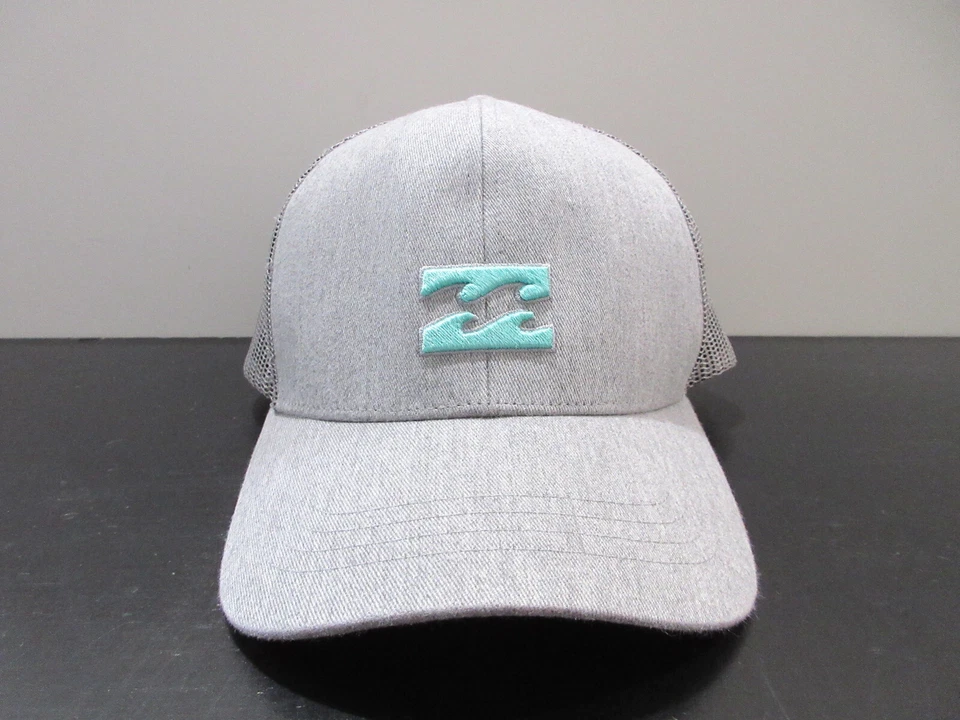 Billabong Hat Cap Snap Back Gray Blue Surfer Surf Surfing Baseball Trucker Mens - Image 1 of 4