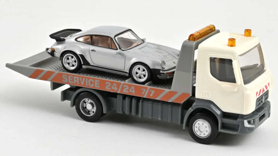 RENAULT Trucks D Depanneuse ET Porsche  911 Turbo  1:43  431130  norev - Immagine 1 di 1