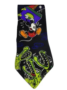 Corbata Balancine Inc Disney Mickey Mouse 100 % seda, Mickey con cocodrilos ☼ Corbata - Imagen 1 de 9