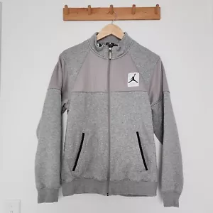 Air Jordan IV Retro 4 Flight graues Sweatshirt mit durchgehendem Reißverschluss für Herren Größe Small - Bild 1 von 9