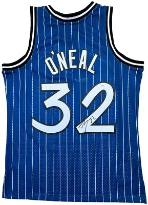 SHAQUILLE O’NEAL #32 SIGNED M&N ORLANDO MAGIC BASKETBALL JERSEY PSA/DNA - Image 1 of 4