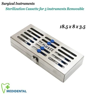 Chirurgische Sterilisationskassette mit 5 Instrumenten abnehmbar voll autoklavierbar CE - Bild 1 von 2
