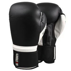 Negro Boxeo Bolso Punch Guantes Cuero Rex Gimnasio Patada Lucha Entrenamiento PVC Guantes MMA - Imagen 1 de 21
