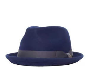 Goorin Bros Charlestowne Wolle Schweinefleischkuchen Fedora Mütze marineblau 100-0123-NEUVY - Bild 1 von 1
