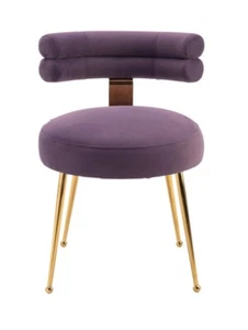 Modern Velet Accent Chair - Purple - Picture 1 of 5
