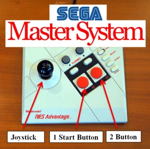 Nintendo NES Advantage Modded Controller Joystick for Sega Master System Mod - Picture 1 of 4