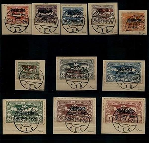 GERMANIA-ALTA SLESIA-20.3.1921-SOPRASTAMPATI PLEBISCITE (58/68) su frammento-U - Picture 1 of 1
