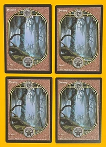 MTG SWAMP (x4) Unglued (OldManMTG 011-624) - Picture 1 of 3