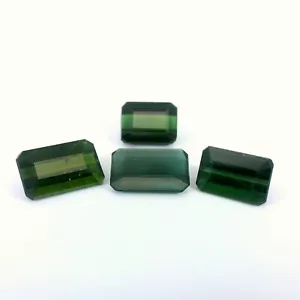 5,41 CARATI - TORMALINA NATURALE VERDE 4PZ PIETRE PREZIOSE SFUSE TAGLIO OTTAGONALE - Foto 1 di 5