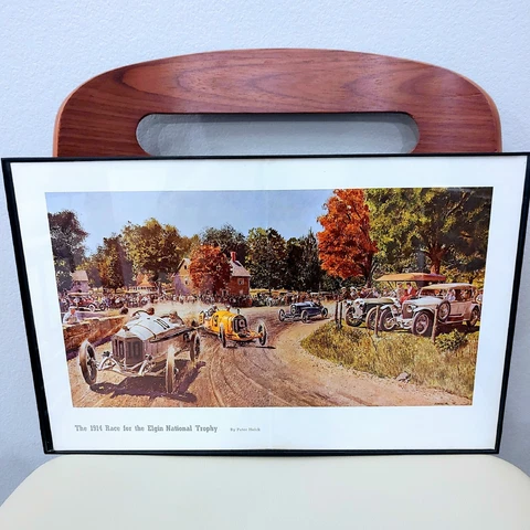 The 1914 Race For Elgin National Trophy 8.5X11 POSTER PETER HELCK ART Racing Cover