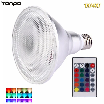 RGB 25W LED Strahler PAR30 PAR38 E27 Wasserdichte Lampe Fernbedienung 85-265V DE - Bild 1 von 4