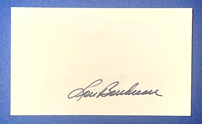 Lou Broudreau HOF Autographed 3x5 Index Card Cleveland Guardians - Image 1 of 3