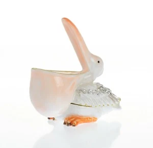 boîte blanche pélican Faberge à la main par Keren Kopal autrichi - Picture 1 of 8