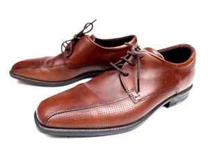 Men`s ECCO Edinburgh Tie Oxford Shoes Leather Size 41 US 7-7.5 Brown - Picture 1 of 9