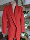 Witchery Mid Red Pleat Front  Pant And Single Breasted Blazer Suit Size 4