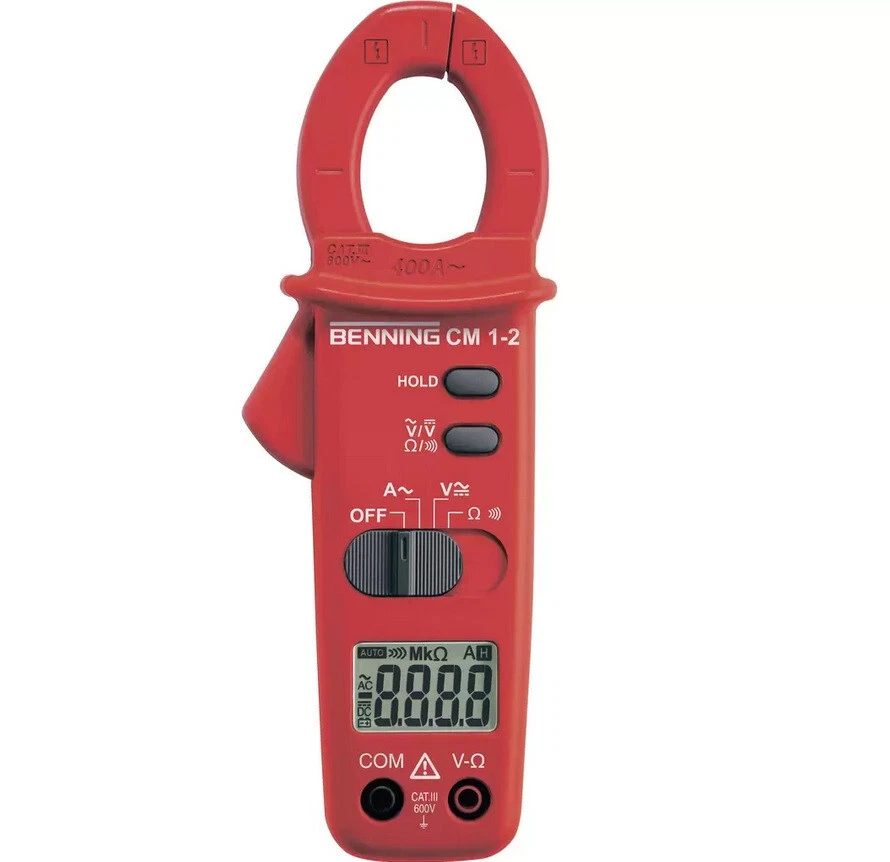 Benning CM 1-2 Stromzange - Multimeter digital CAT III 600V Anzeige - Bild 1 von 1