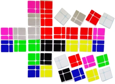Pegatinas de repuesto para ti cubo de Rubik 3x3 tipo 2x2 colores fluorescentes Foto 1 de 3