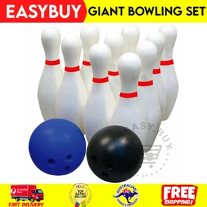 NEW Tall Bowling Set Giant Ten Pin Ball Storage Bag Indoor Outdoor Game 42cm AU - Picture 1 of 5