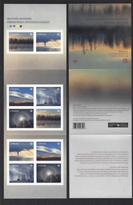CANADA 2018 WEATHER PHENOMENA SELF ADHESIVE BOOKLET OF 10 UNMOUNTED MINT, MNH - Imagen 1 de 1