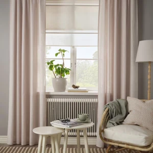 IKEA SILVERLÖNN XL Pink Sheer Curtains 1 pair 145x300cm New * Free Delivery * - Picture 1 of 6