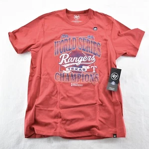 WORLD SERIES ‘47  Texas RANGERS 2023 Sz M WS NEW Tx Champions MED AUTHENTIC - Picture 1 of 6