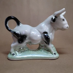 🐂Vintage Keramik Porzellan Stier mit irisierender Glasur Made in Brazil Glanzware - Bild 1 von 23