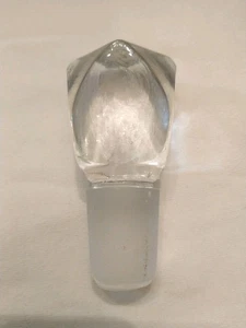 Vintage massiv klar Kristallglas facettiert Karaffe Stopfen - Bild 1 von 4