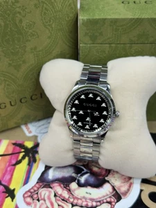 Gucci G - Timeless Automatic Black Onyx Stone Dial - Stainless Steel - Picture 1 of 7