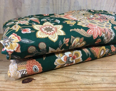 Vintage Pinch Pleat Lined Paisley Print 84" X 46" Curtain Drapery Panel X 2 - Image 1 of 4