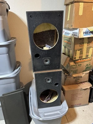 Par de Armários de Alto-falante Realistas Nova-18 Vintage 8 Ohm Sem Woofers Peças/Reparo - Imagem 1 de 4