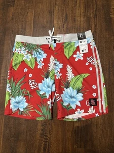 NWT HURLEY MLB St Louis Cardinals Phantom Red Board Shorts Men’s Size 31. A3 - Picture 1 of 9