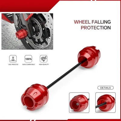 Front Rear Wheel Fork Slider Axle Crash Protector For HONDA CBR1000RR 2008-2024 Foto 1 de 4