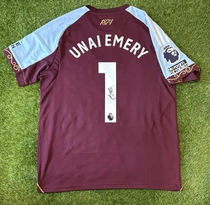 Unai Emery signiertes Aston Villa 25/26 Heimtrikot - Bild 1 von 1
