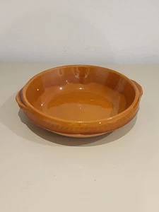 Vintage Grespots Digoin Artesian Bakeware France Brown Glaze 7” Diameter Dish - Picture 1 of 4