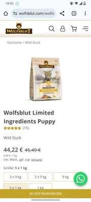 Trockenfutter Für Hundewelpen - Bild 1 von 3