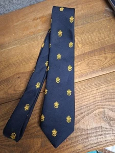 Krawatte St Tropez dunkelblau Krone & Anker Logo - Bild 1 von 3