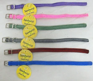 NEW Six Sunburst 10" Collars for Puppy Dog Litter 6-Different Colors, NWTS, 10in - Picture 1 of 2
